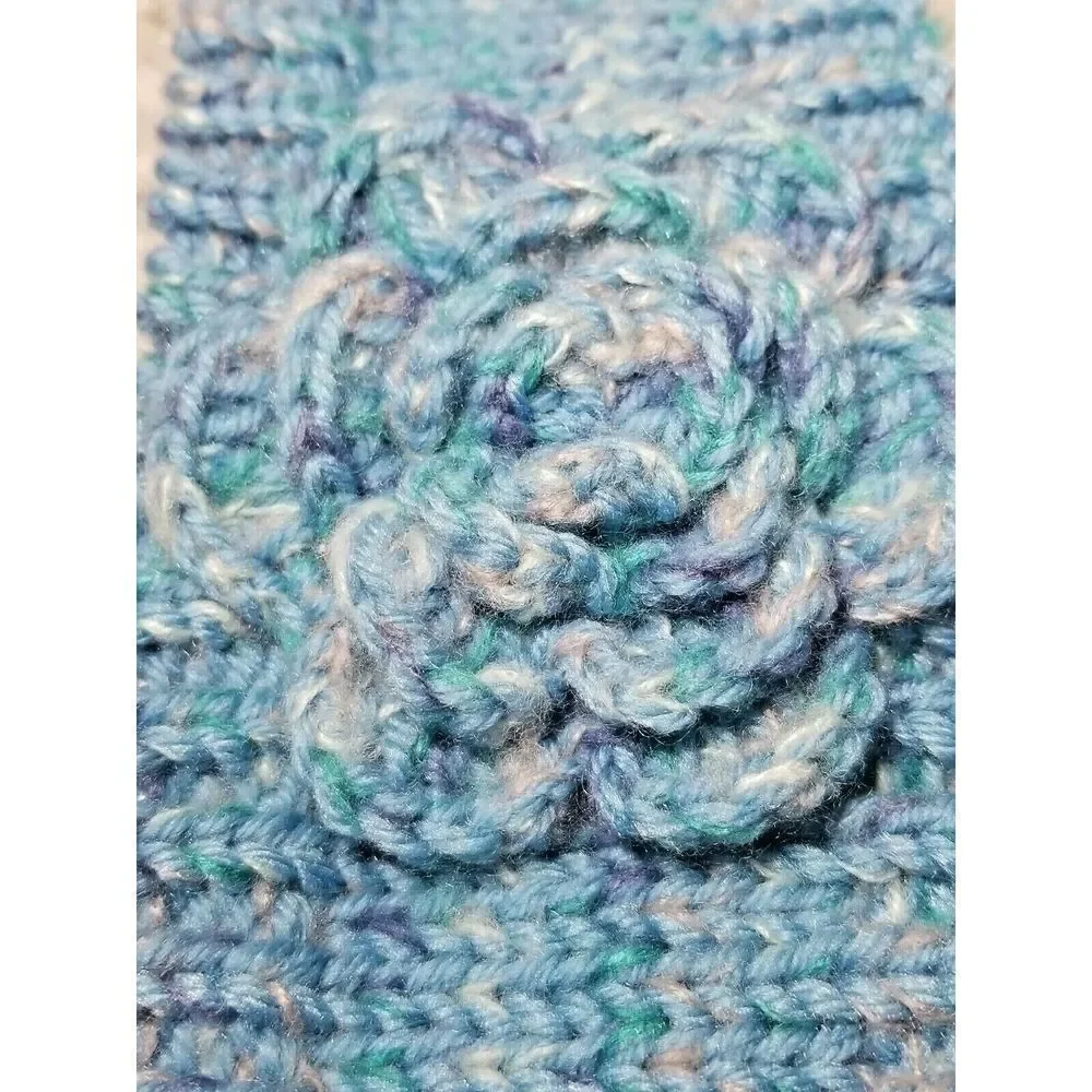 Tickled Pink Tees Headband Blue Multi Knit Flower Girl or Boy‎ Toddler Baby NWT